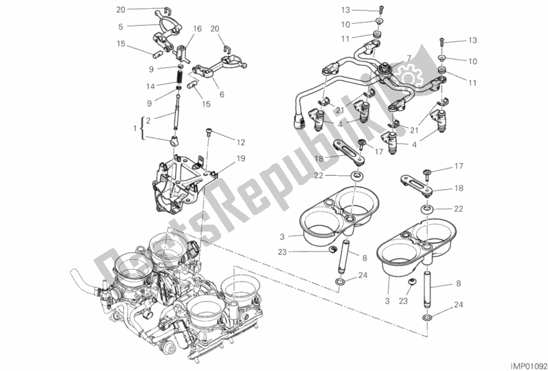All parts for the 36b - Throttle Body of the Ducati Superbike Panigale V4 S USA 1100 2019